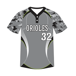 Maillot de baseball premium sublimé à deux boutons personnalisé votre logo numéro de nom d'équipe vêtements de sport respirants de haute qualité - Product Image 2