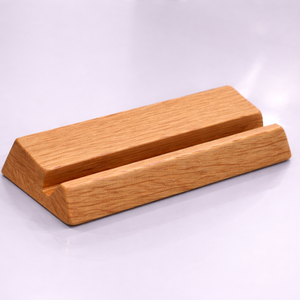 Handcrafted Wave Shape Acacia Wood Tile Stand Natural Solid Wooden Display <b>Holder</b> for Personalised Tiles <b>Photo</b> Plaques Awards - Product Image 3