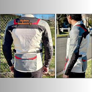 Vestes de moto imperméables légères pour la protection du corps des vestes de moto ignifuges d'été du polyester 100D des hommes - Product Image 5