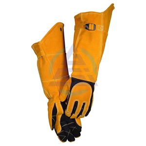 Guante de soldadura de piel de ciervo Americana, de cuero de Boarhide protector térmico, talla única - Product Image 1