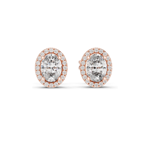 1.2 CT Lab Diamond Halo <b>Earrings</b> for Women VVS-VS EF Clarity 18KT, 14KT, 10KT Gold & 925 <b>Silver</b> Rose, Yellow, White Gold - Product Image 2