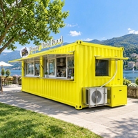 Conteneur modulaire de 20 pieds ou 40 pieds pour restaurant, kiosque alimentaire, bar éphémère ou café en conteneur
