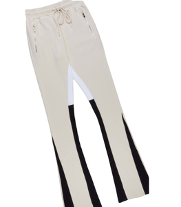 Pantalones de chándal de estilo Mid Stack personalizables para hombre, pantalones de chándal acampanados de algodón pesado, cintura elástica, transpirable, pana, Jogger Mid - Product Image 1