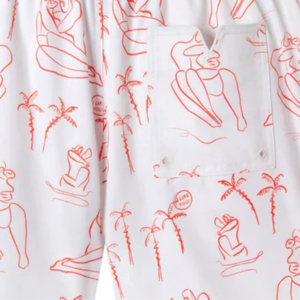 กางเกงว่ายน้ำขาสั้นผู้ชายกางเกงชายหาดผ้าลูกฟูกแห้งเร็วกางเกงขาสั้นผ้าตาข่ายติดโลโก้ - Product Image 6