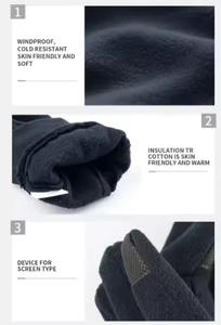 Gants de jogging unisexes en gros 2025, gants de course de haute qualité en silicone avec écran tactile, logo personnalisé pour hommes, randonnée, course à pied - Product Image 2