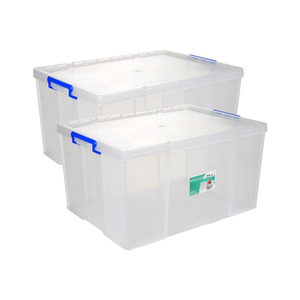 Récipient de stockage en plastique transparent de haute qualité avec couvercle de verrouillage ferme Boîtes de rangement et bacs pour le stockage à domicile, les voyages et le déménagement - Product Image 6