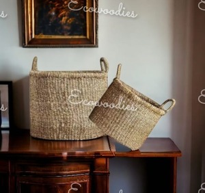 Natural Hand Crafted Jute <b>Basket</b> for Storage Home Decoration Woven Storage <b>Basket</b> with Handles for Toy Storage - Product Image 5