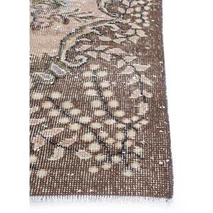 พรมขนสัตว์สีน้ำตาลเบจวินเทจถักมือ รุ่น Pae-3219 ลายคลาสสิคสำหรับห้องนั่งเล่น พรมปูพื้นรูปทรงสี่เหลี่ยมผืนผ้าสำหรับห้องโถง - Product Image 4