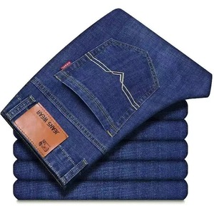100% coton respirant hommes jean personnaliser élégant droit pantalons décontractés 2025 Top qualité lavé Denim pantalon - Product Image 4