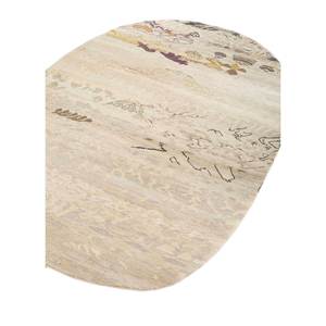 Manchaha Ivory Hand Knotted Wool Silk <b>Boho</b> <b>Rug</b> Lub-6582 Rectangular 10mm Thick Abstract Pattern for Home Hallway Floor for Home - Product Image 2