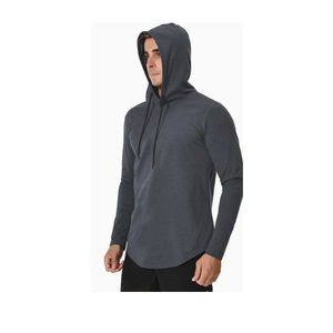 Camiseta deportiva ajustada de manga larga para hombre, diseño de logotipo personalizado, camisetas atléticas de entrega rápida para verano, suministro ODM - Product Image 1