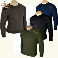 Pull classique pour homme en laine acrylique anti-rétrécissement, respirant, uni, à manches longues, col en V, avec applications, haute qualité, automne 2023