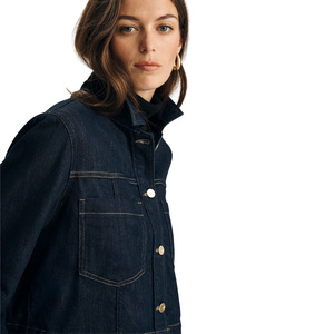 Veste en jean vintage à coupe régulière pour femmes en gros, respirante, décontractée, lavée avec fourrure, fabricant OEM ODM - Product Image 6