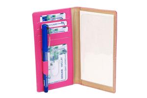 High Quality Minimalist Open Closure Long <b>Wallet</b> Length Unisex PU Leather Brown Color Checkbook Cover - Product Image 2