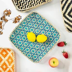 Natural Bamboo Basket <b>Trays</b> Colorful Food <b>Storage</b> <b>Tray</b> Baskets Cheap Price Best Selling From Vietnam - Product Image 3