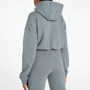 Sudaderas con capucha de punto ecológicas de talla grande de peso pesado de alta calidad, ropa de calle informal, figuras de hombros caídos, capucha transpirable de invierno - Product Image 2