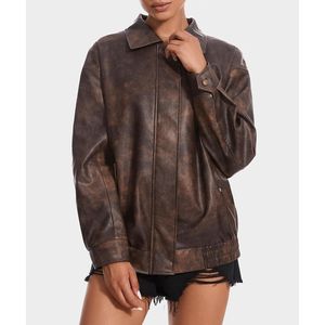 Chaqueta de Cuero para Mujer de Alta Calidad al por Mayor, Diseño Personalizado, Manga Larga, Transpirable, para Uso en Exteriores y Calle - Product Image 3