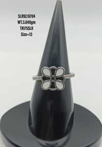 ขายส่งจำนวนมากเงินสเตอร์ลิงวันวาเลนไทน์สาวหวานดอกไม้มินิมอลหนาอ้วนสีชมพูหัวใจแหวนเคลือบ - Product Image 3