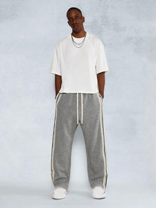 OEM Hombres de peso pesado Boxy Fit Drop Shoulder Camiseta larga Impreso personalizado 100% Algodón Jersey Oversized Loose Fit - Product Image 3