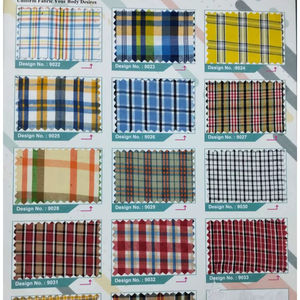 Tela de Uniforme de Alta Calidad, Moderna, Teñida con Hilo, de Primera Calidad, Poliéster/Algodón, Estilo Liso, Tejida para Camisas de Niños y Niñas - Product Image 1