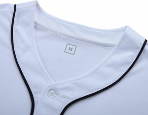 Fabricant en gros sur mesure de maillots de baseball et de softball à rayures blanches unies, t-shirt pour hommes, fabriqué à Sialkot au Pakistan - Product Image 2