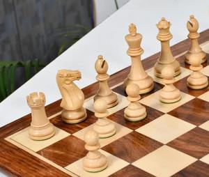 Pièces d'échecs en bois de luxe CB Grandmaster Staunton Series en sheesham et en buis naturel, roi de 3,7 pouces - Product Image 2