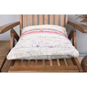 Coussin Kantha en laine multicolore 18x18 pouces Coussin décoratif tissé avec motif vintage - Product Image 5