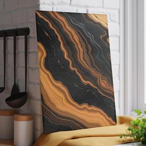 Planche à découper élégante en marbre design marron et noir Planche à découper de cuisine haut de gamme pour fruits légumes viande Utilisation en tranchage - Product Image 2