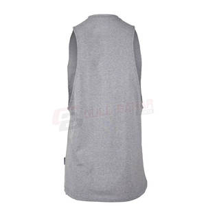 เสื้อกล้ามออกกำลังกายผู้ชายสีพื้นระบายอากาศได้ดีเสื้อกล้ามออกกำลังกายเล่นฟิตเนสผ้าถักนุ่มขายส่งใหม่ - Product Image 6