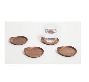 Vajilla decorativa de forma redonda posavasos de madera para servir bebidas de oficina posavasos de madera de buena calidad para la venta - Product Image 1