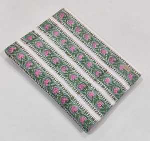 Tissu en coton 100% imprimé à la main respectueux de l'environnement, fabriqué à la main, Jaipur Heritage Traditional Breathable Block Print Cotton Fabric - Product Image 5