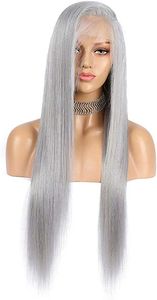 Meilleure qualité 360 degrés gris blond Remy pour perruque à dentelle suisse Super Double dessiné extrémités de cheveux indiens - Product Image 3