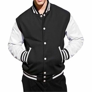 เสื้อแจ็คเก็ตวาร์ซิตี้ผ้าซาตินโพลีเอสเตอร์ 100% เสื้อแจ็คเก็ตวาร์ซิตี้แบบกำหนดเอง เสื้อแจ็คเก็ตเบสบอลสำหรับผู้ชาย - Product Image 5
