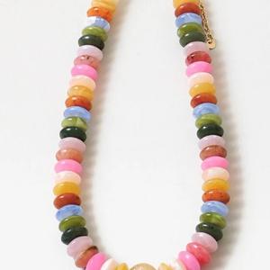 Wholesale Premium <b>Resin</b> Jewellery Green Brown Oval <b>Necklace</b> for Women Short <b>Resin</b> <b>Necklace</b> New Arrival Bold Jewellery for Sale - Product Image 4