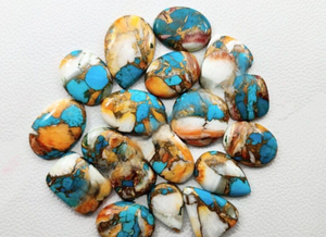 พลอยธรรมชาติเทอร์ควอยซ์สีส้ม1-5กะรัตพลอยรูปร่างผสมจำนวนมากขายส่ง - Product Image 2