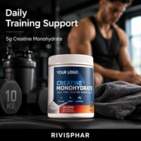 Créatine monohydrate pure en poudre, 5 g par portion, micronisée, complément alimentaire, fabrication OEM ODM, étiquette privée, nutrition sportive, gain musculaire
