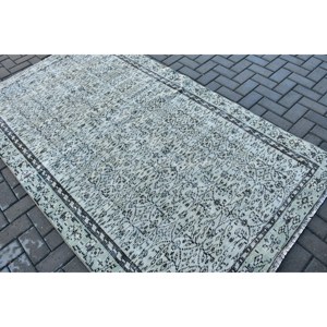 พรมวินเทจ ขนาด 4.8x8.2 ฟุต พรมตุรกีลายทางสีเทาดำ - Product Image 4