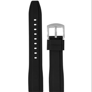 JD410 Sport Adjustable Silicone <b>Watch</b> Band Black Water Resistant 20-22mm Soft Light Breathable Smart <b>Watch</b> Strap Stainless Steel - Product Image 1