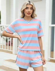 Conjunto de camiseta sin mangas y pantalones de pijama para mujer, ropa de dormir de algodón acanalado, ropa de dormir de gasa ligera, conjunto de Bata y camisón de 2 piezas - Product Image 3