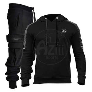 Bajo MOQ invierno con capucha Casual sólido hombres chándal 100% algodón transpirable ligero para venta en línea - Product Image 1