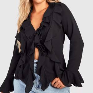 Blouses en coton de créateur pour femmes respirant élégant hauts longs mignon dentelle broderie solide à manches longues dames Blouses pour les filles - Product Image 1