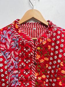 Chaqueta de retazos de algodón acolchado Burfi hecha a mano India recién llegados abrigo de invierno Unisex botón transpirable estilo bohemio calentado - Product Image 3