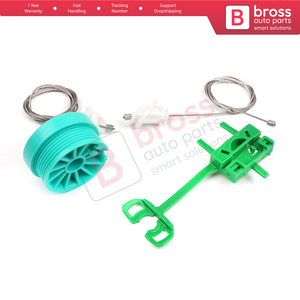 BWR5282 Juego de reparación de regulador de ventanilla eléctrica Puerta delantera derecha para Punto MK2 188 188AX 1999-05 3/5 Puerta 0046536311 Bross Auto Parts - Product Image 2