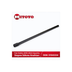 Llave de Extracción de Neumáticos de Repuesto de Acero al Carbono Compatible con Fiat Doblo 2010-2022, Tipo Tubo, 51945334, Sistema de Medición Métrico - Product Image 2
