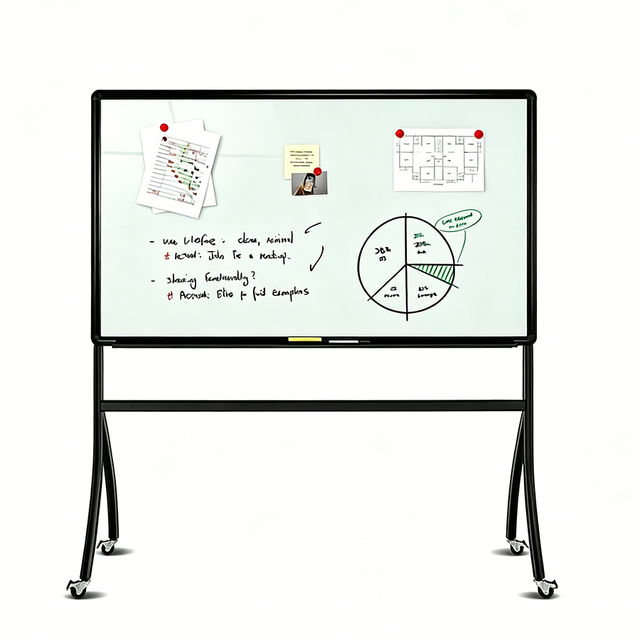 Magnetic Tempered Glass Whiteboard Multi-coat Process Lamination 4mm Thick Glass Writing Board for Meeting