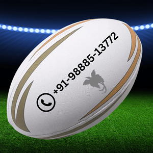 Pelota de Rugby duradera cosida a mano de caucho sintético tamaño 5 de entrenador ecológico de alta calidad, OEM Etiqueta Privada, calidad de partido personalizada - Product Image 5