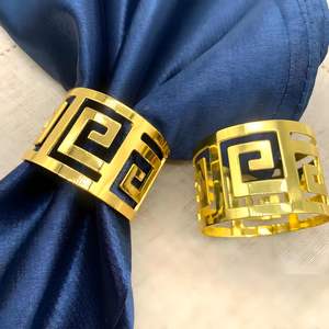 Jeu de ronds de serviette métal doré - Product Image 2