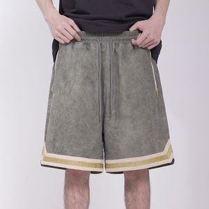 Custom Logo Embroidery Elastic Waist Drawstring Utility Athletic Basketball Vintage Shorts CustomMade Basketball Shorts - Product Image 2