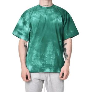 Vente en gros T-shirt à manches courtes surdimensionné en jersey vintage délavé à l'acide T-shirt à manches courtes imprimé de logo personnalisé 160g T-shirts pour hommes - Product Image 3