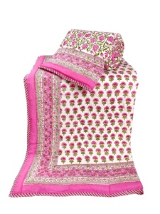 Fabriqué à la main 100% coton couette réversible bloc à la main imprimé traditionnel hiver confortable Simple pour la maison reine taille couette - Product Image 3